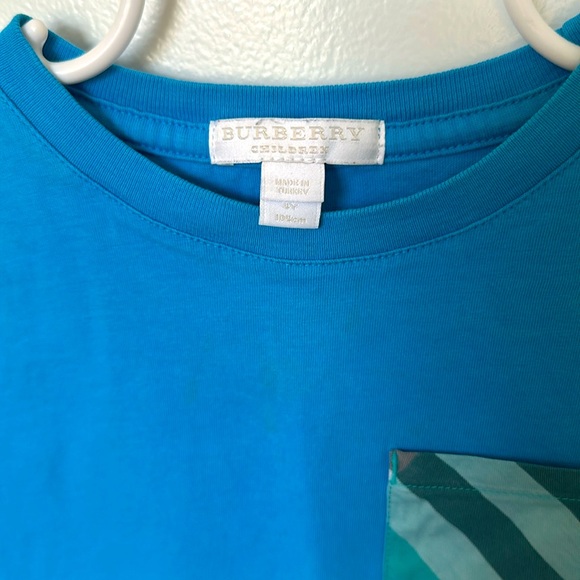 Burberry Boys' Check Pocket Tee - Little Kid size 4Y - Picture 4 of 6